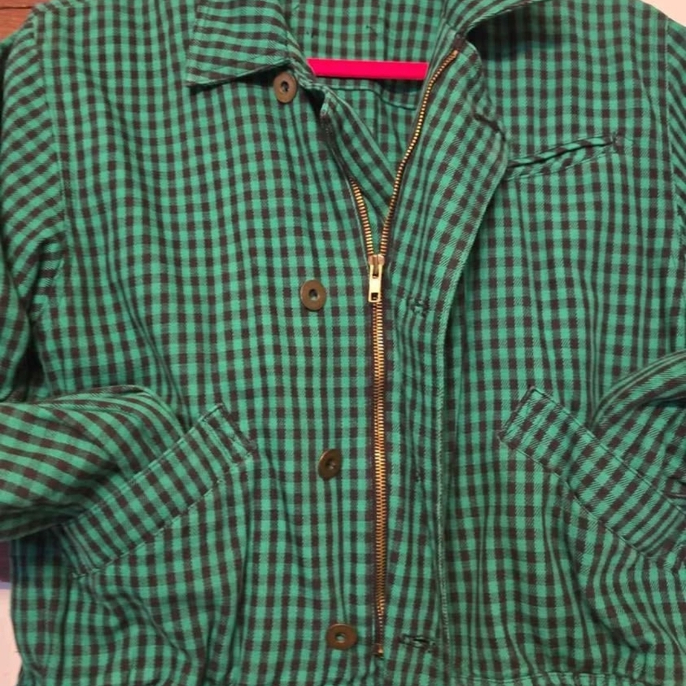 Green and Brown Checkered Jacket - Picture 3 of 3